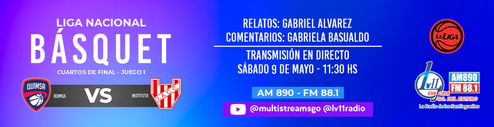 Quimsa arranca su camino en los playoffs y es transmisión de LV11