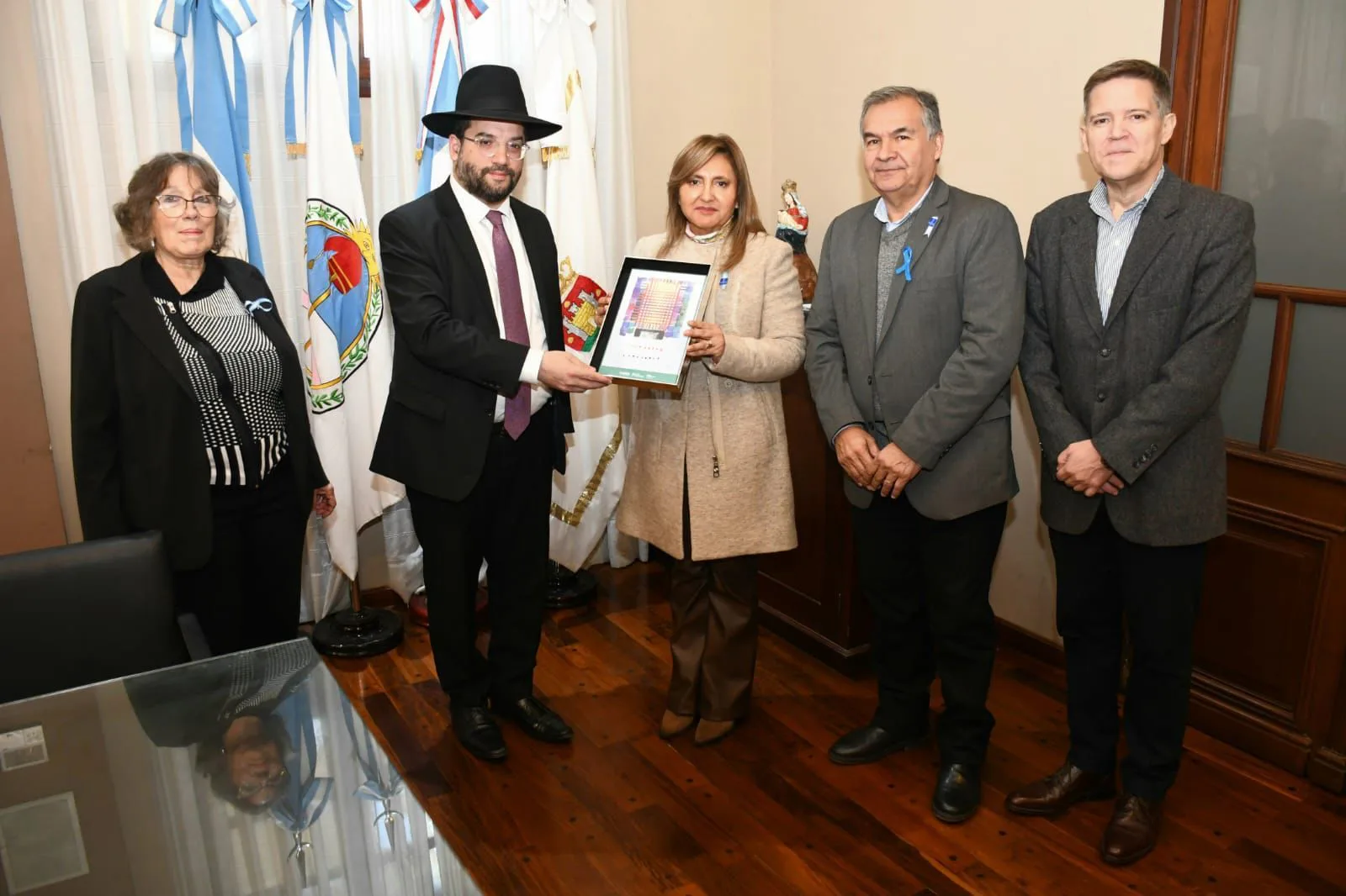 Diálogo institucional: la intendente Norma Fuentes recibió al gran rabino de la AMIA, Eliahu Hamra