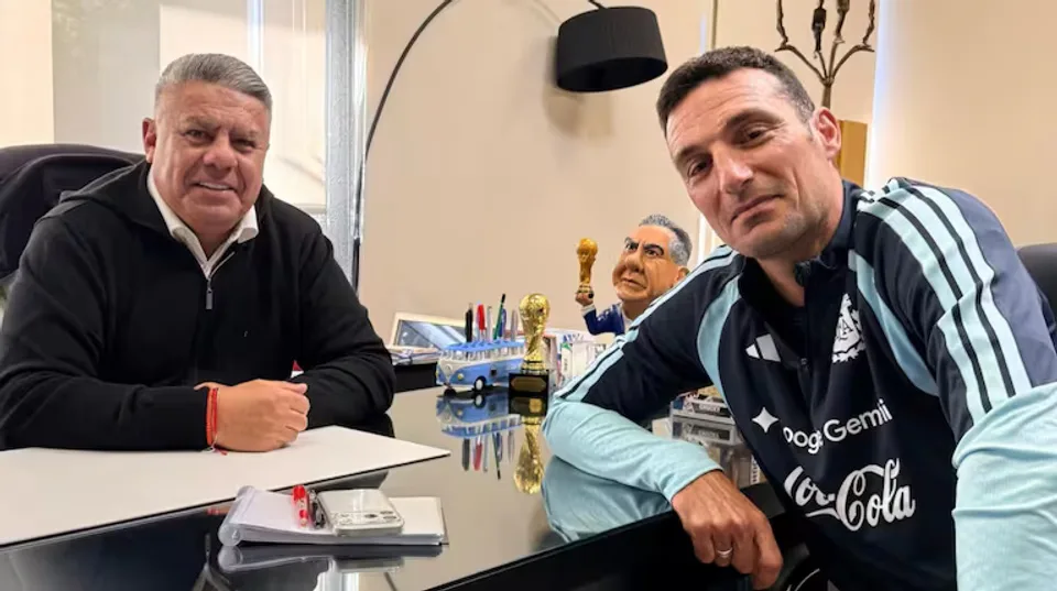 Scaloni se reunió con Tapia: “Enfocados y en modo Mundial”