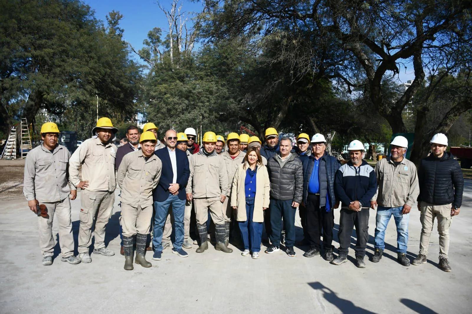 Norma Fuentes supervisó la obra del nuevo Parque Deportivo Municipal