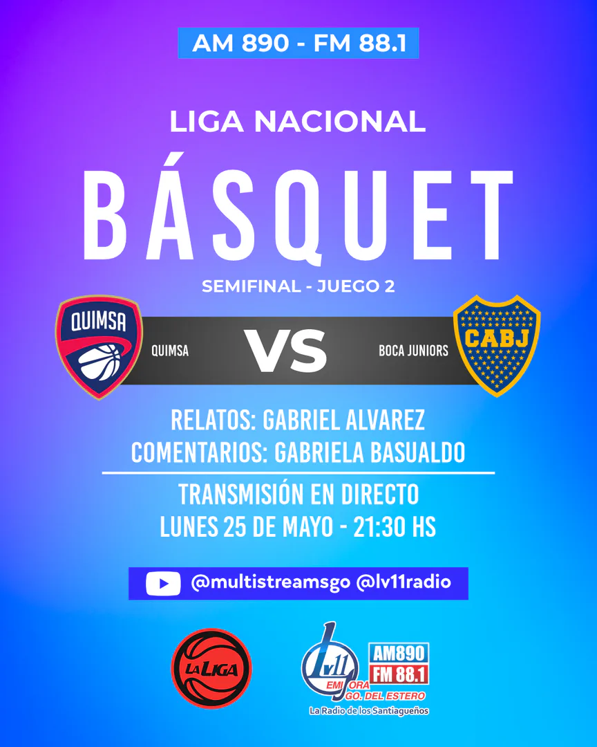 EN VIVO POR RADIO LV11: Quimsa busca el segundo grito ante Boca para quedar a un paso de la gran final de la Liga Nacional