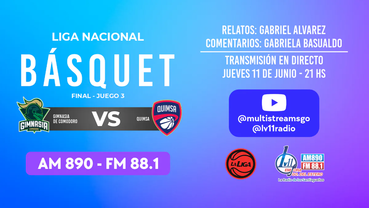 Quimsa visita a Gimnasia de Comodoro con la obligación de ganar para seguir con vida en la final