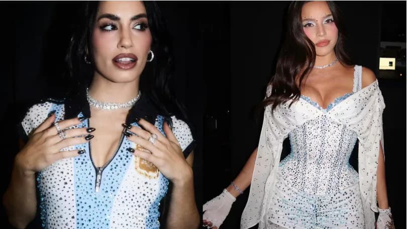 Lali Espósito y Emilia Mernes se suman a la moda mundialista con looks celestes y blancos a puro brillo
