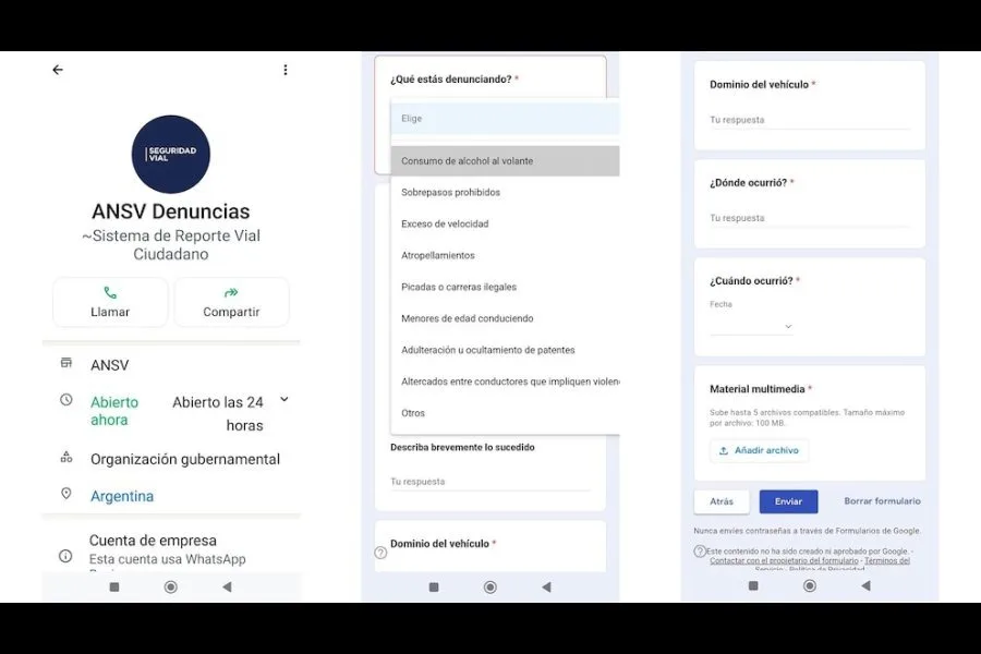 Denuncias por WhatsApp: la ANSV lanzó un sistema ciudadano para reportar conductores peligrosos