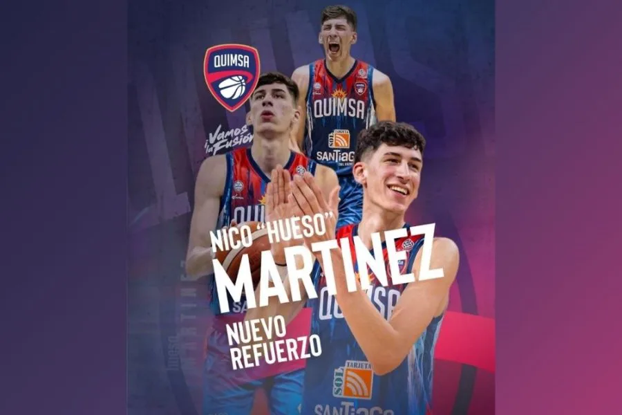Quimsa oficializó la incorporación del uruguayo Nicolás "Hueso" Martínez para la Liga Nacional de Básquet