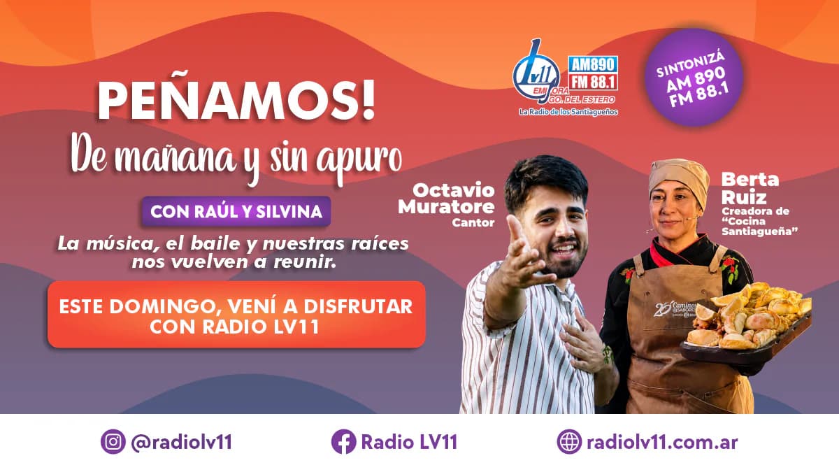 La peña continúa en LV11 | "De mañana y sin apuro" extiende los festejos por Santiago