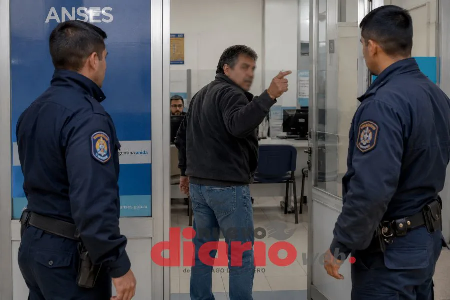 Escándalo en la Anses de Añatuya: un hombre golpeó un escritorio y amenazó a un empleado tras exigir datos privados