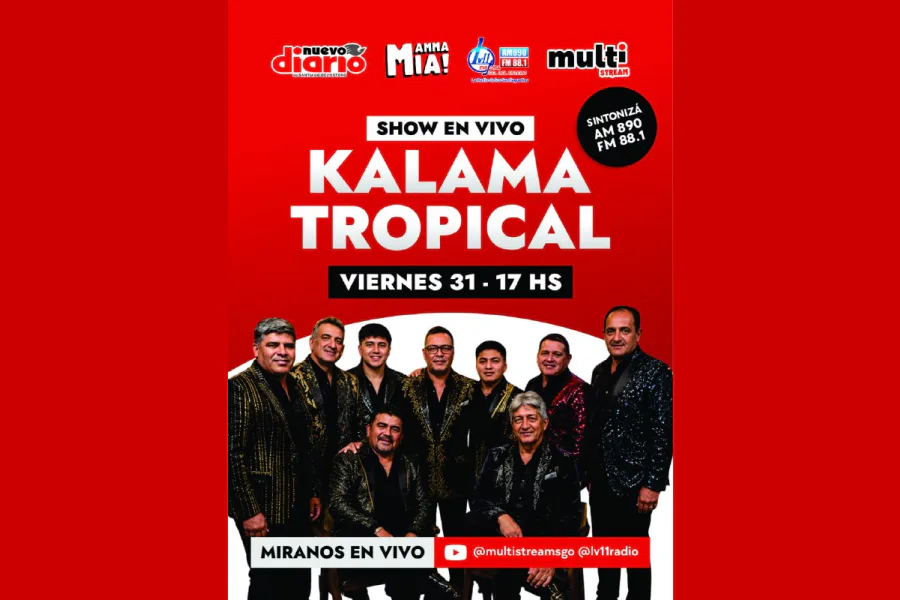 Kalama Tropical se presenta en vivo en el stream de Mamma Mía con transmisión especial de LV11
