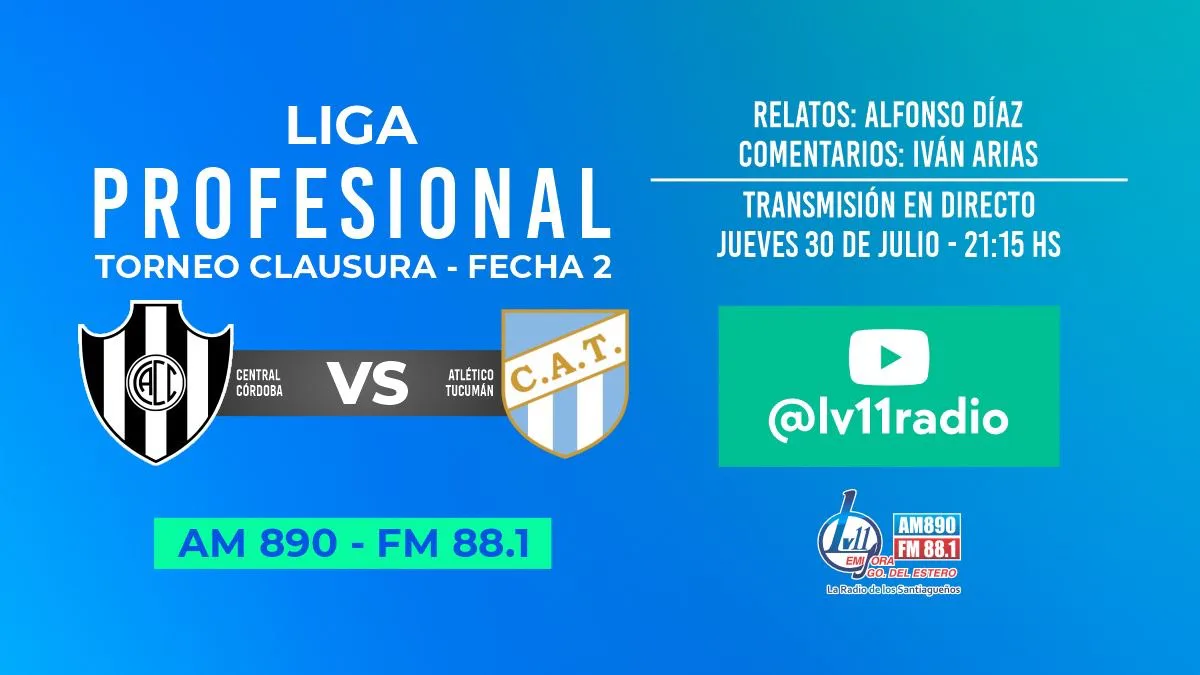 El clásico del Norte se vive por LV11: la mejor transmisión para seguir a Central Córdoba