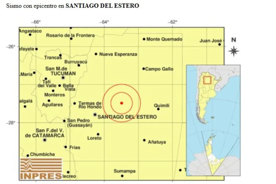 Un movimiento sísmico de 3.3 se registró en Santiago del Estero