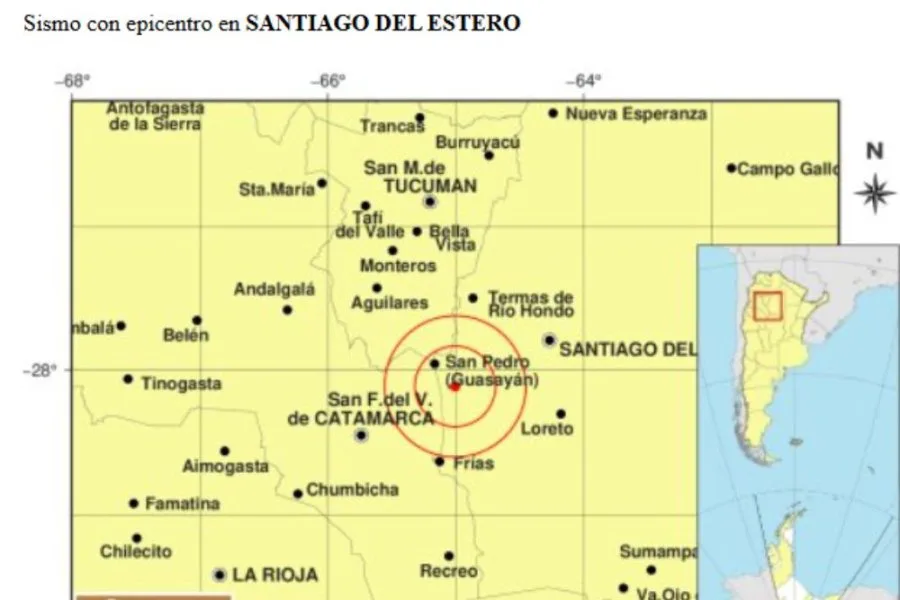 Se registró un nuevo sismo en Santiago del Estero durante la madrugada