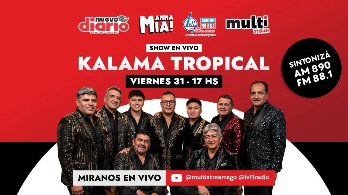 La música de Kalama Tropical llega hoy al stream de Mamma Mía y LV11