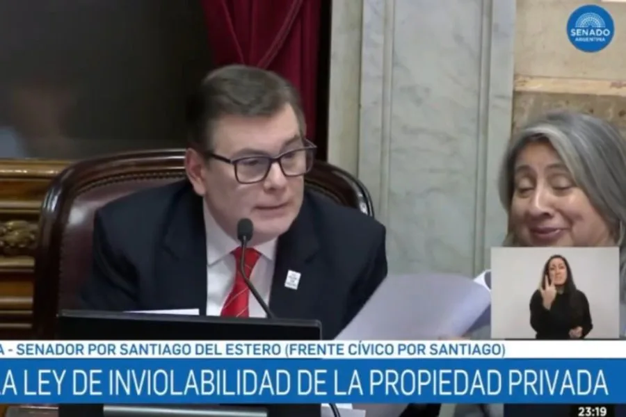 Gerardo Zamora expuso un insólito error técnico en el proyecto de Ley de Propiedad Privada