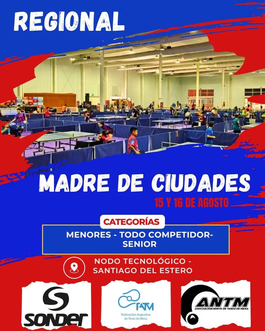 Santiago del Estero será sede del Torneo Regional Abierto de Tenis de Mesa en el Nodo Tecnológico