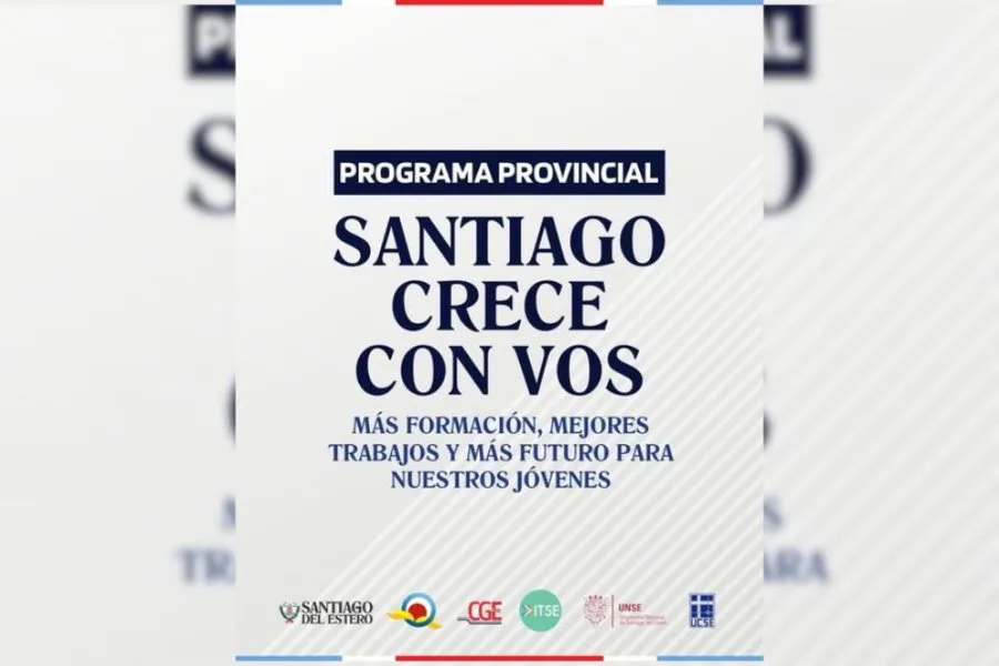 Cómo inscribirse a los nuevos cupos del programa Santiago Crece con Vos