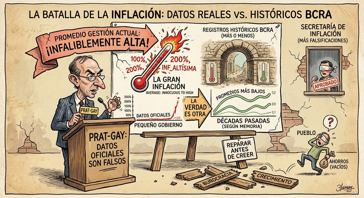 Prat-Gay cuestionó los indicadores oficiales y afirmó que "la inflación de Milei es la más alta de la historia"