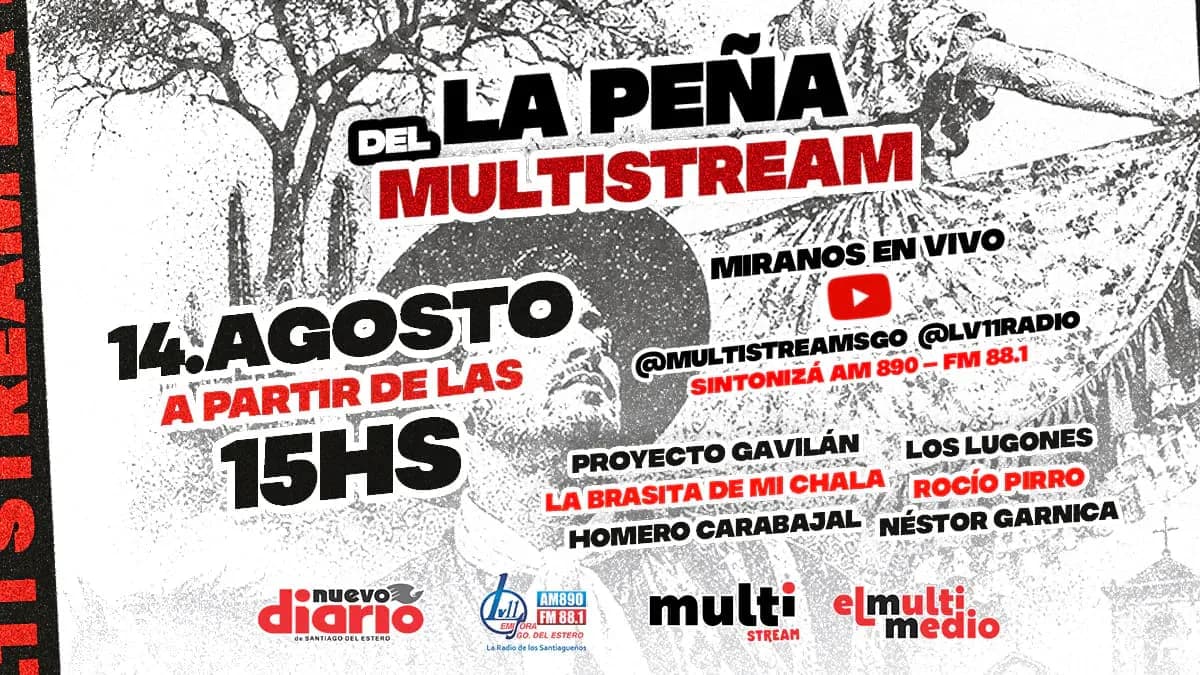 ¡Hoy es la Peña del Multistream! Néstor Garnica, Homero Carabajal y una tarde a puro folclore