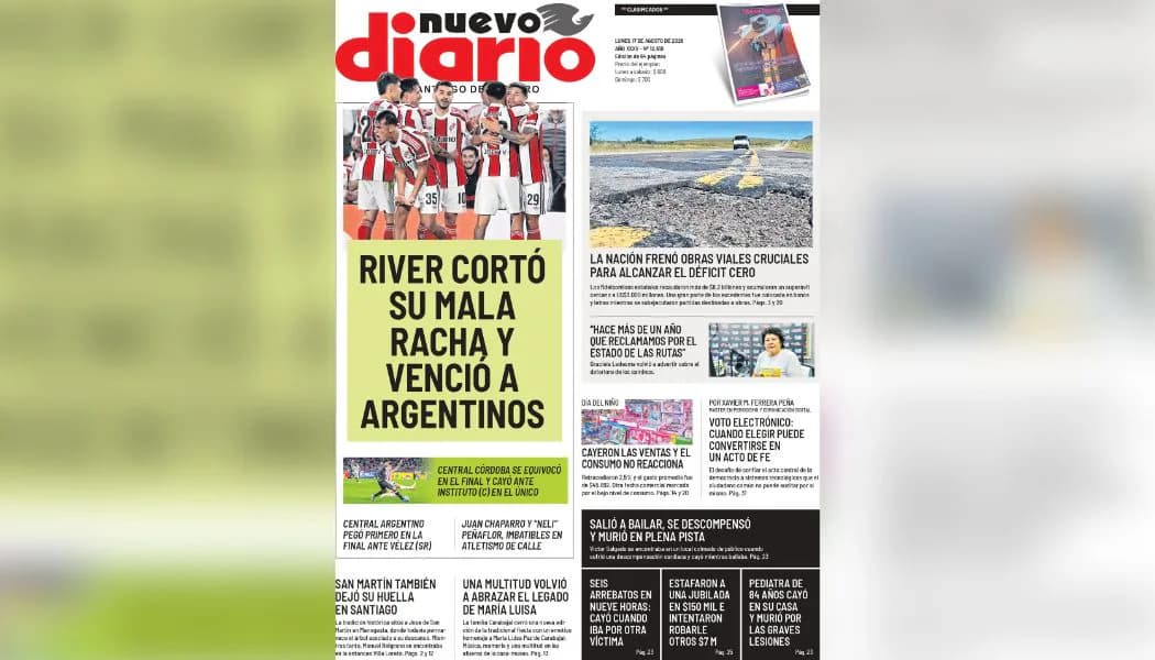 Nuevo Diario te espera en el kiosco con una edición cargada de información