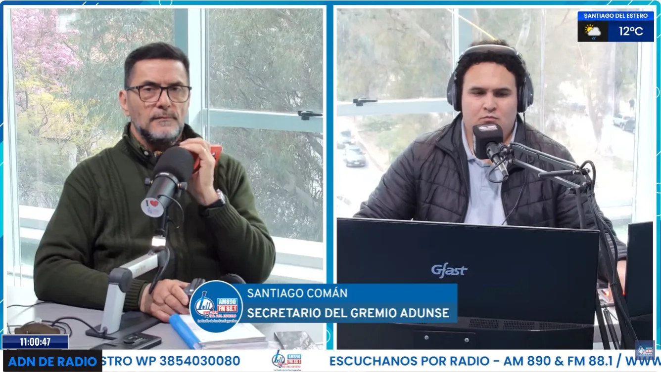 Santiago Comán anticipó las próximas medidas de ADUNSE: “Mantenemos nuestra firmeza”