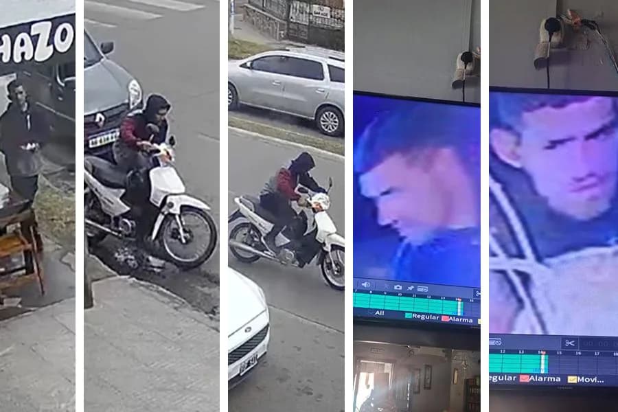 Un delincuente sustrajo una motocicleta en la puerta de un local de La Banda y su accionar quedó registrado por cámaras de seguridad