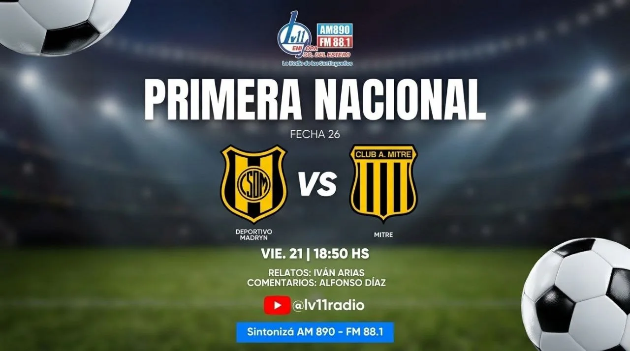 Mitre visita a Deportivo Madryn y va por los tres puntos: vivilo por Radio LV11