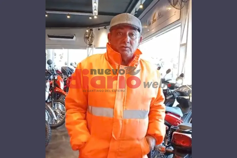 Lanzan un desafío en redes sociales para que un trabajador santiagueño cumpla el sueño de tener su moto