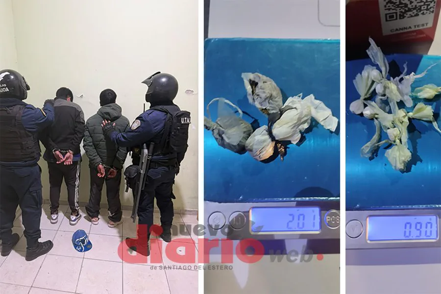 Apresan a dos jóvenes con marihuana y cocaína en el barrio Siglo XXI