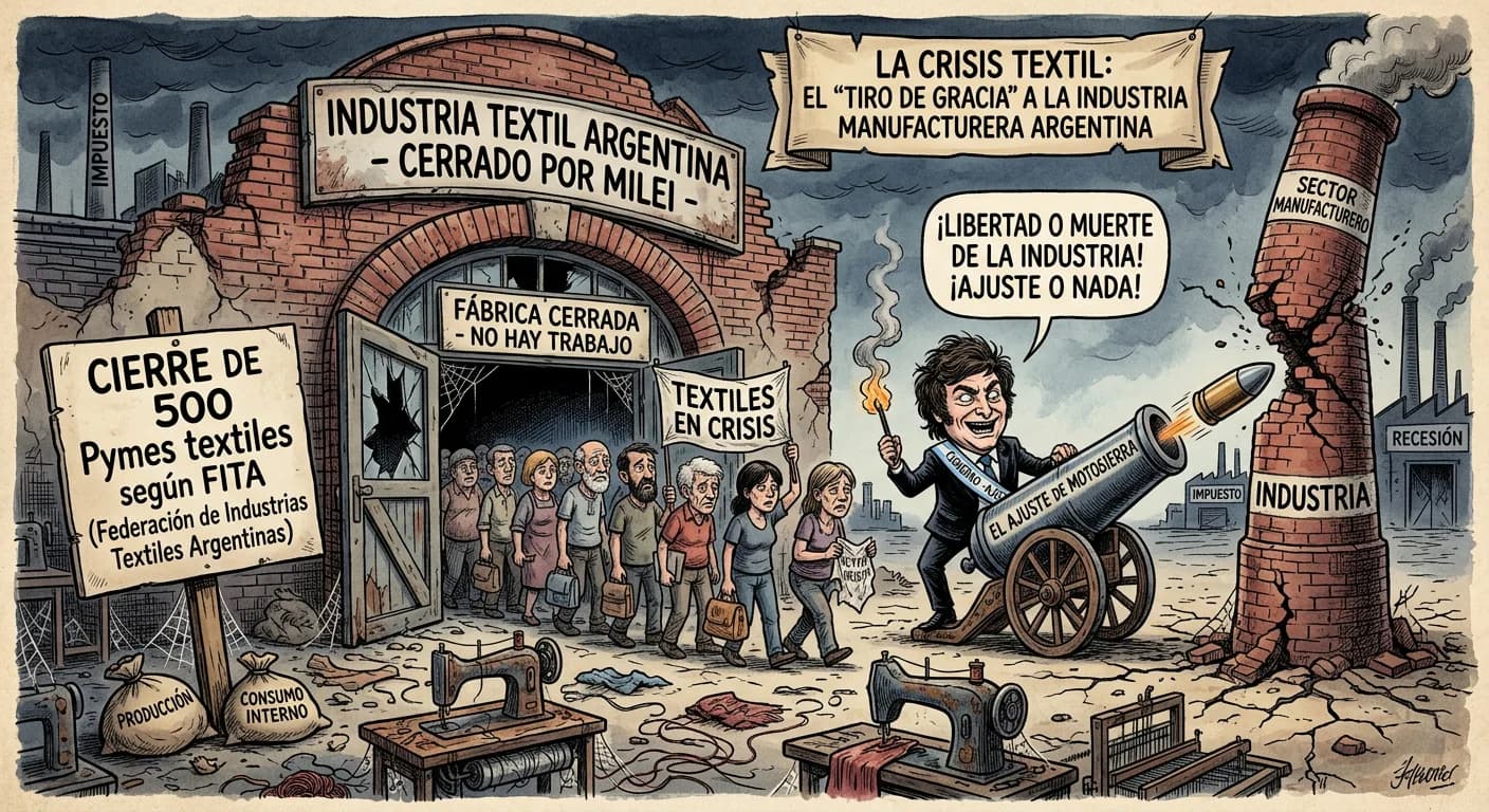 La industria textil nacional advierte por el cierre de 500 Pymes y la pérdida de 15.000 empleos