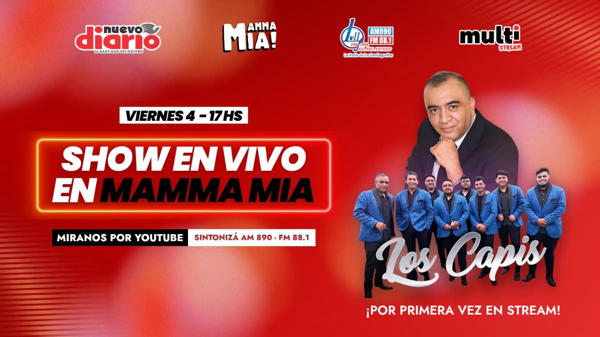 Los Capis se presentan en vivo en el stream de Mamma Mía este viernes