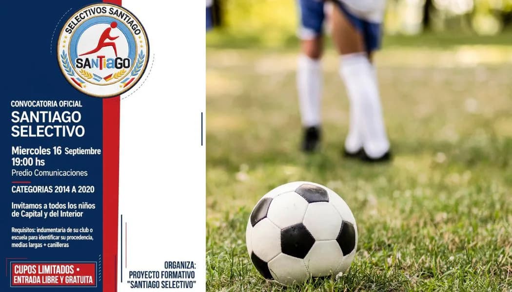 Buscan talentos del fútbol santiagueño: habrá un selectivo gratuito para siete categorías