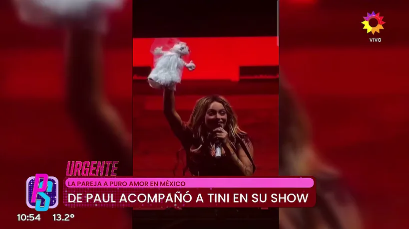 El romántico gesto de Tini Stoessel con Rodrigo de Paul en su show de México: “Mirá, mi vida”
