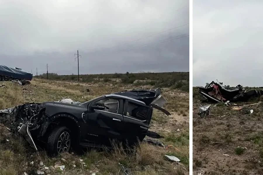 Una camioneta quedó partida al medio tras chocar con un camión: hay dos muertos