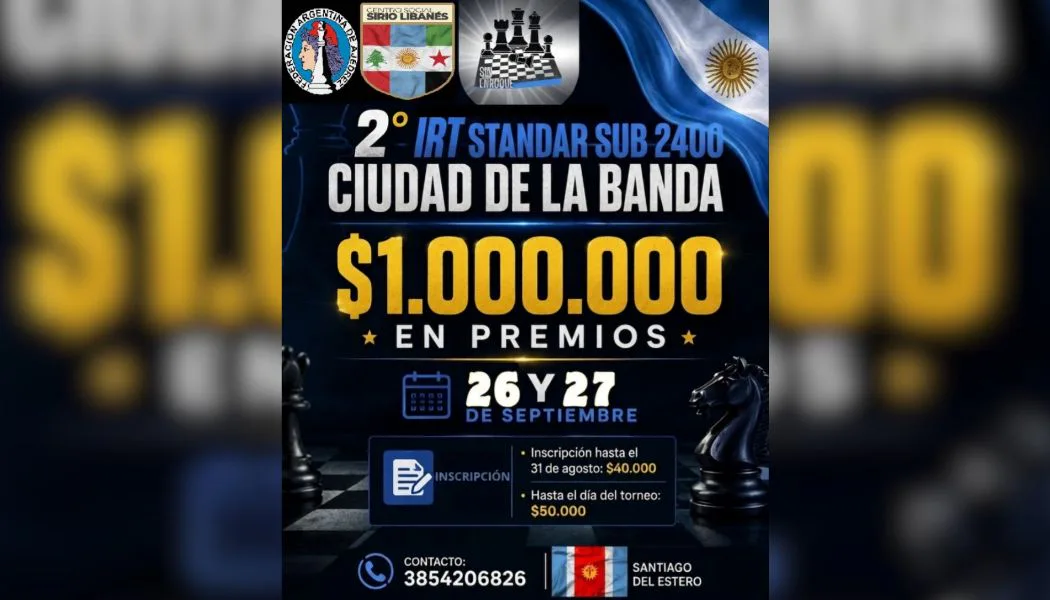 El ajedrez se adueña de La Banda: tres días de competencia y una figura internacional
