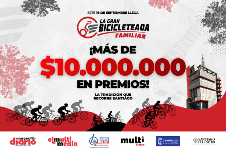 Inscribite aquí a la Gran Bicicletada de Nuevo Diario | ¡Hay $10 millones en premios!