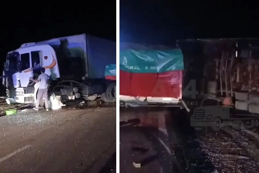 Fuerte choque de camiones en la Ruta 34: un acoplado volcó y hubo corte total