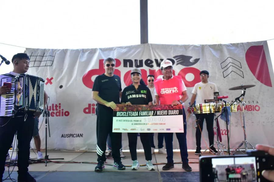 Valeria Marisol Escalada, del barrio San Germés, ganó el primer millón de pesos en La Gran Bicicleteada Familiar