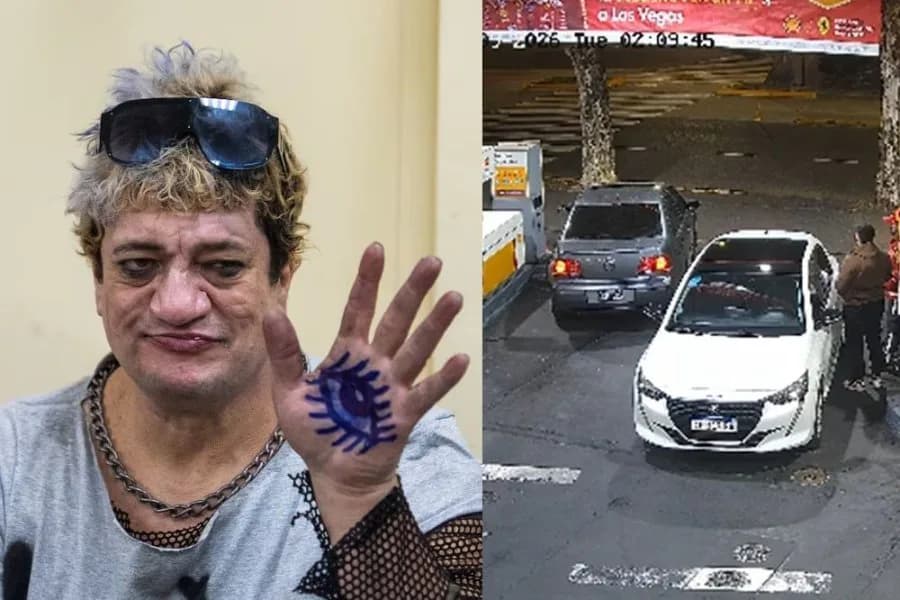 Pity Álvarez chocó en una estación de servicio y se fue antes de entregar la documentación