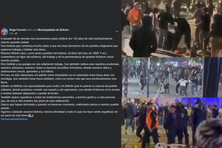 El intendente Victorio Formini omitió los violentos incidentes del aniversario en su mensaje oficial