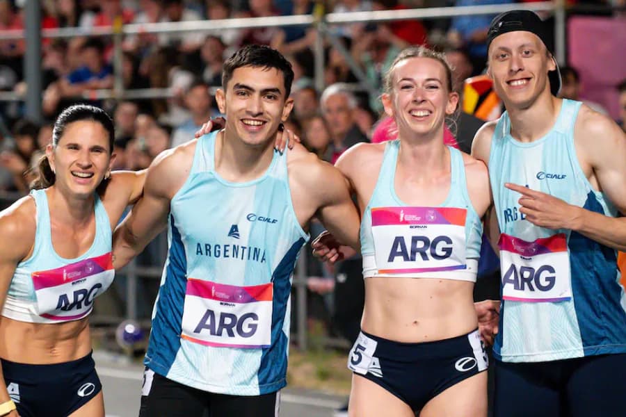 Argentina ganó la medalla de oro en la posta 4x400 mixta en los Juegos Suramericanos Santa Fe 2026