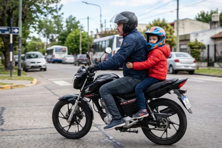 Ley de Tránsito: a partir de qué edad puede viajar un niño como acompañante en motocicleta según cada jurisdicción