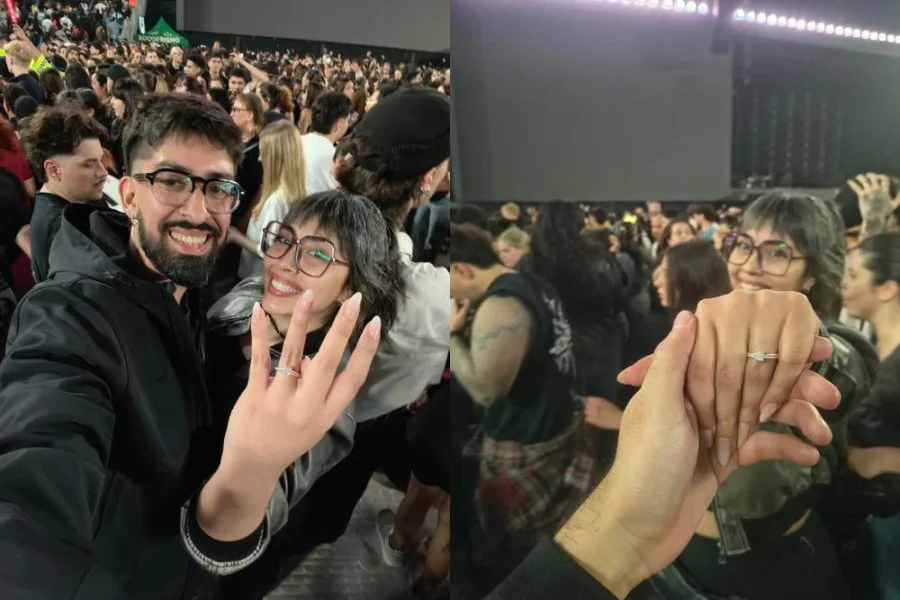Inolvidable propuesta de casamiento de un santiagueño a su novia durante el show de Lali en el Monumental