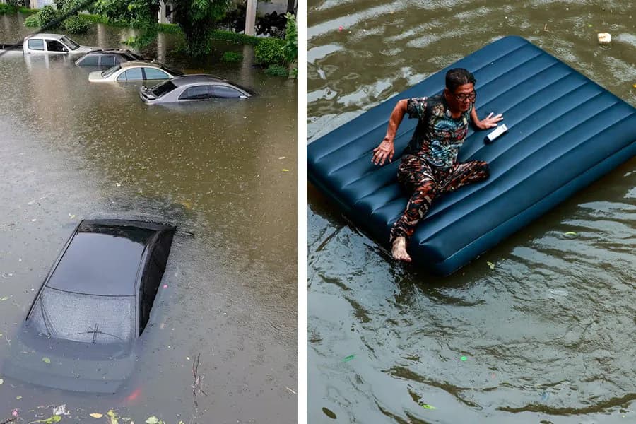 Inundaciones sin precedentes en Bangkok: declaran el estado de desastre en toda la capital de Tailandia