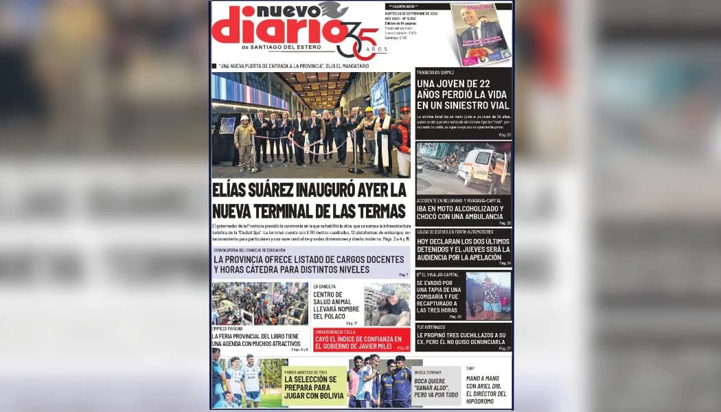 Nuevo Diario ya está en la calle: las noticias que marcan este martes en Santiago