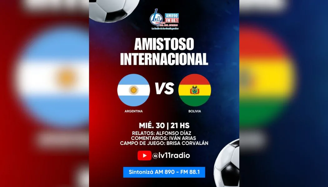 ¡Cortamos la semana a puro fútbol! Argentina vs. Bolivia se vive por LV11