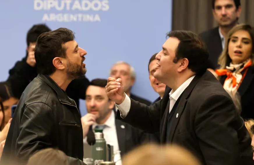 Escándalo en Diputados: gritos, forcejeos e insultos entre la oposición y libertarios en la comisión por Malvinas