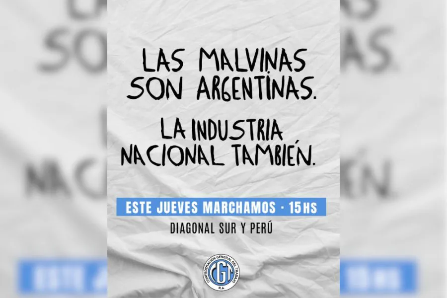La CGT convocó a una marcha en defensa de la industria nacional ante la pérdida de empleos y el cierre de fábricas