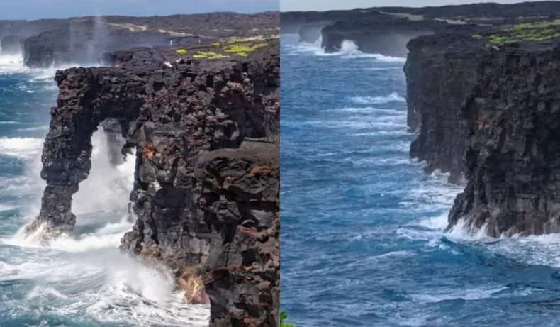 Hawái perdió uno de sus paisajes más icónicos: se derrumbó el famoso arco Hōlei