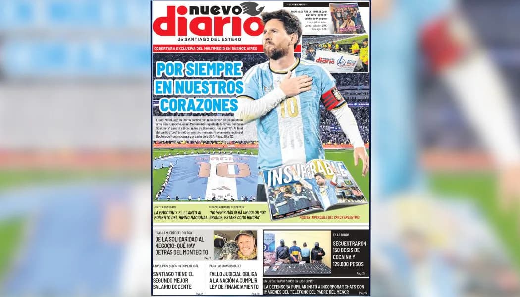 Después del último baile de Messi, Nuevo Diario llega con una edición imperdible