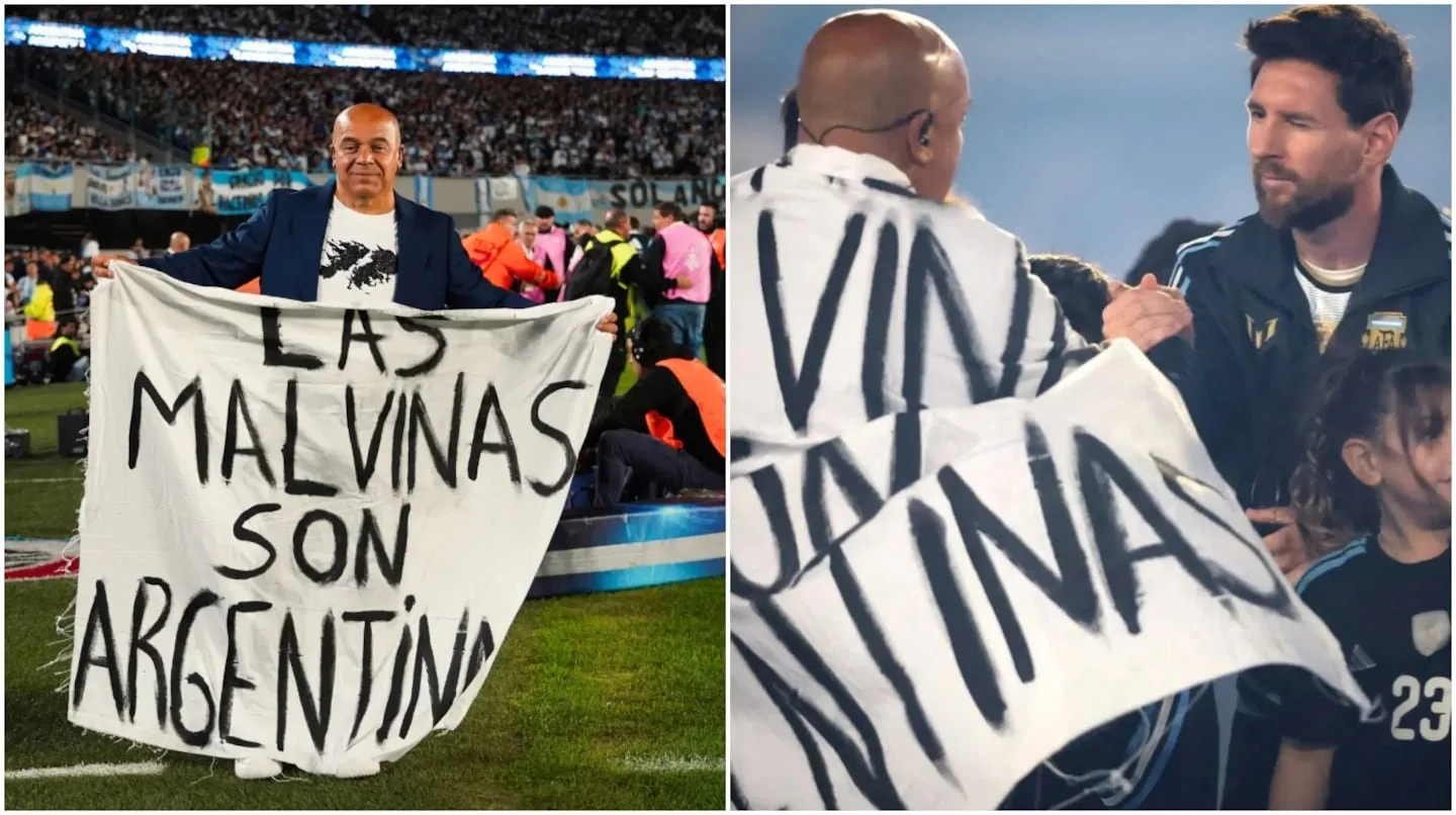 Un medio inglés apuntó contra Argentina por la bandera de Malvinas en la despedida de Messi