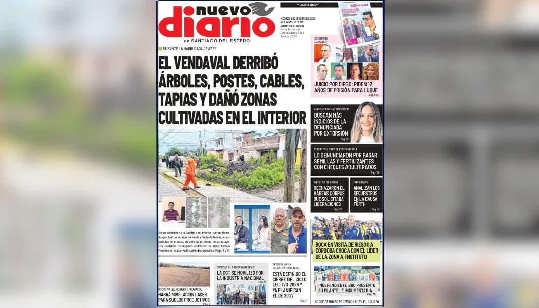 ¡Ya salió Nuevo Diario! Conocé las noticias que marcan la edición de este viernes